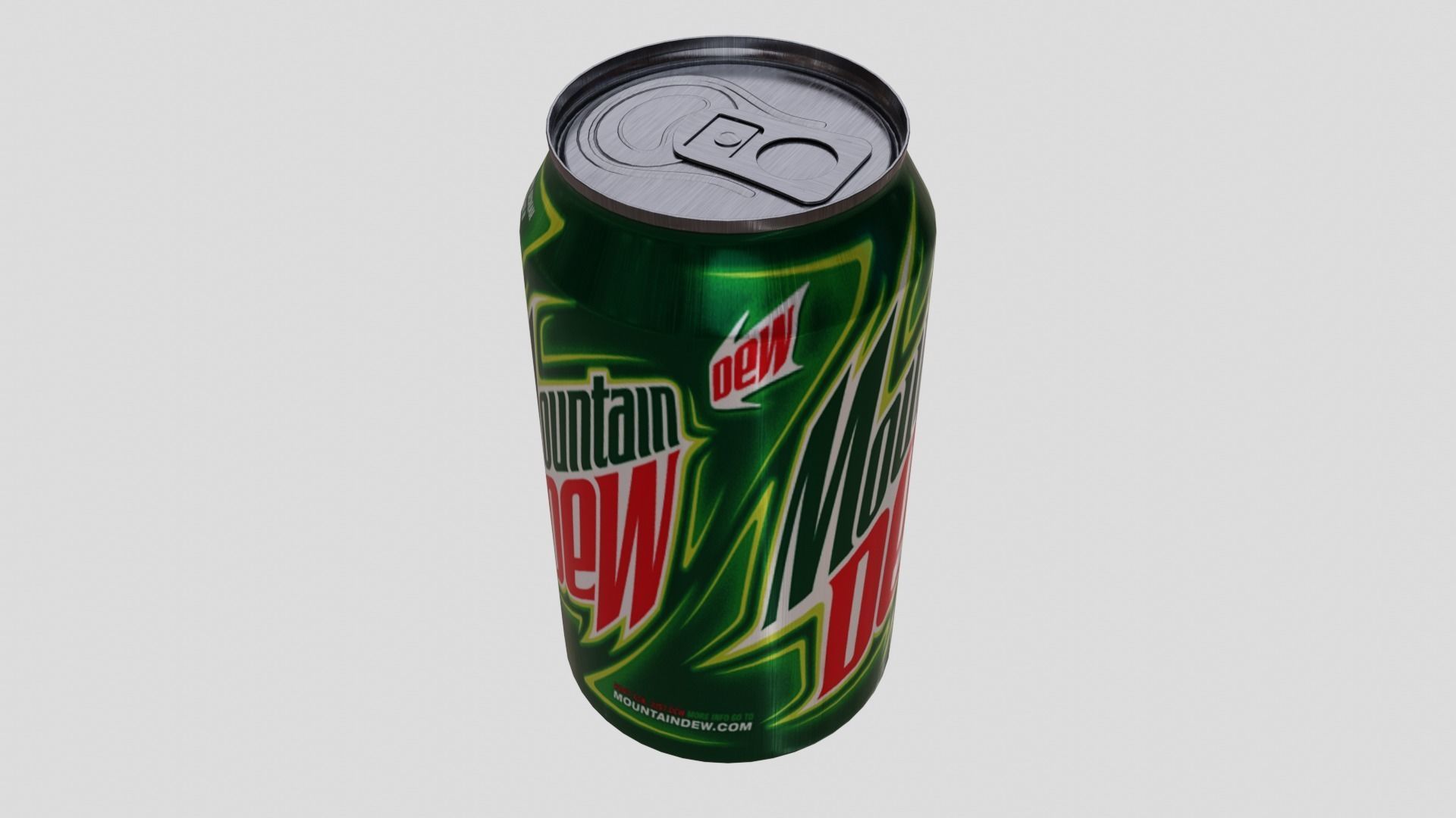 Mountain Dew Can Low-poly 3D model_2