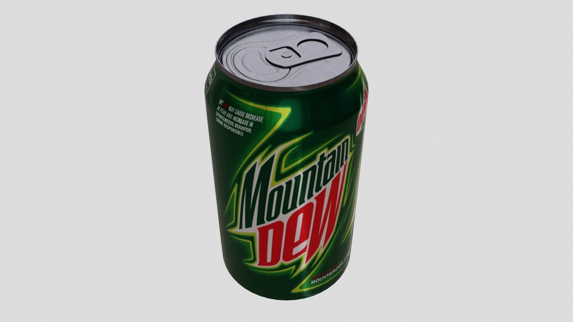 Mountain Dew Can Low-poly 3D model_4