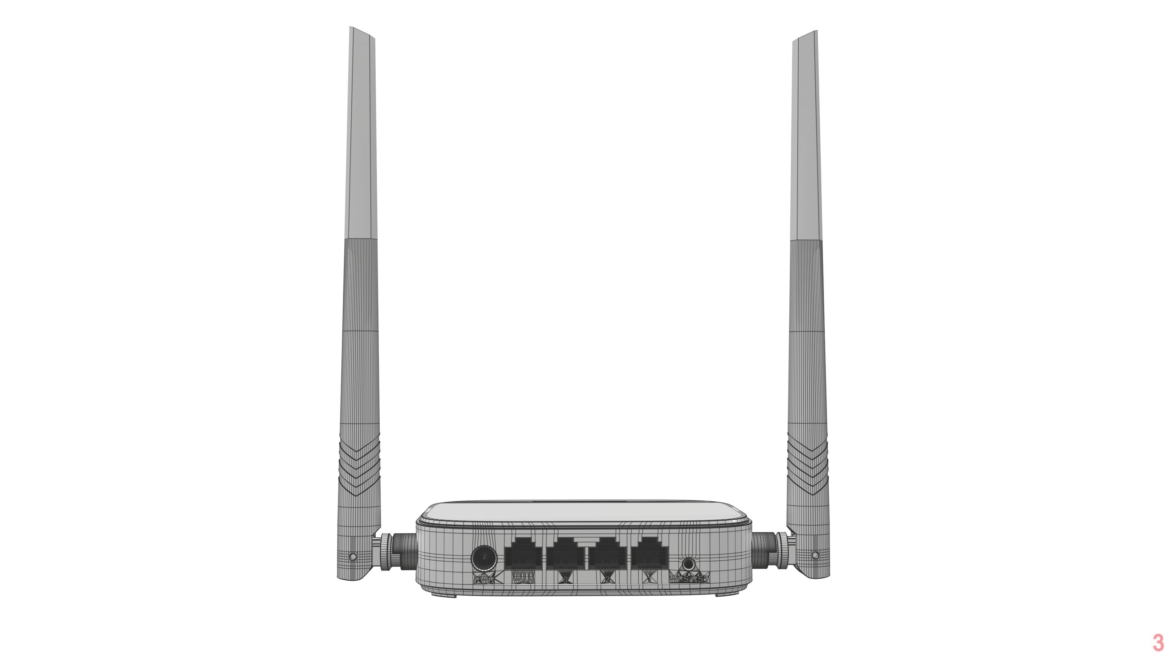 Wi-Fi Router Tenda N301 3D model_8