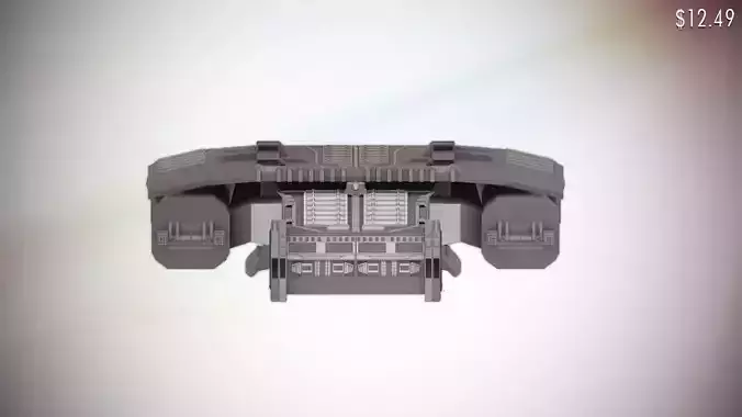 SCI-FI Spaceship SG1 Low-poly 3D model