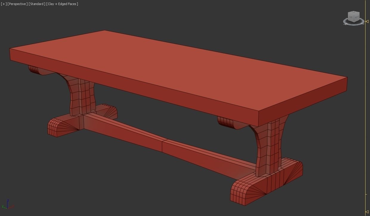 Desk Table Free 3D model_2