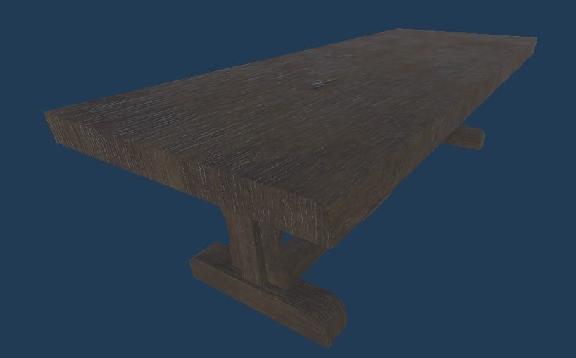 Desk Table Free 3D model_1