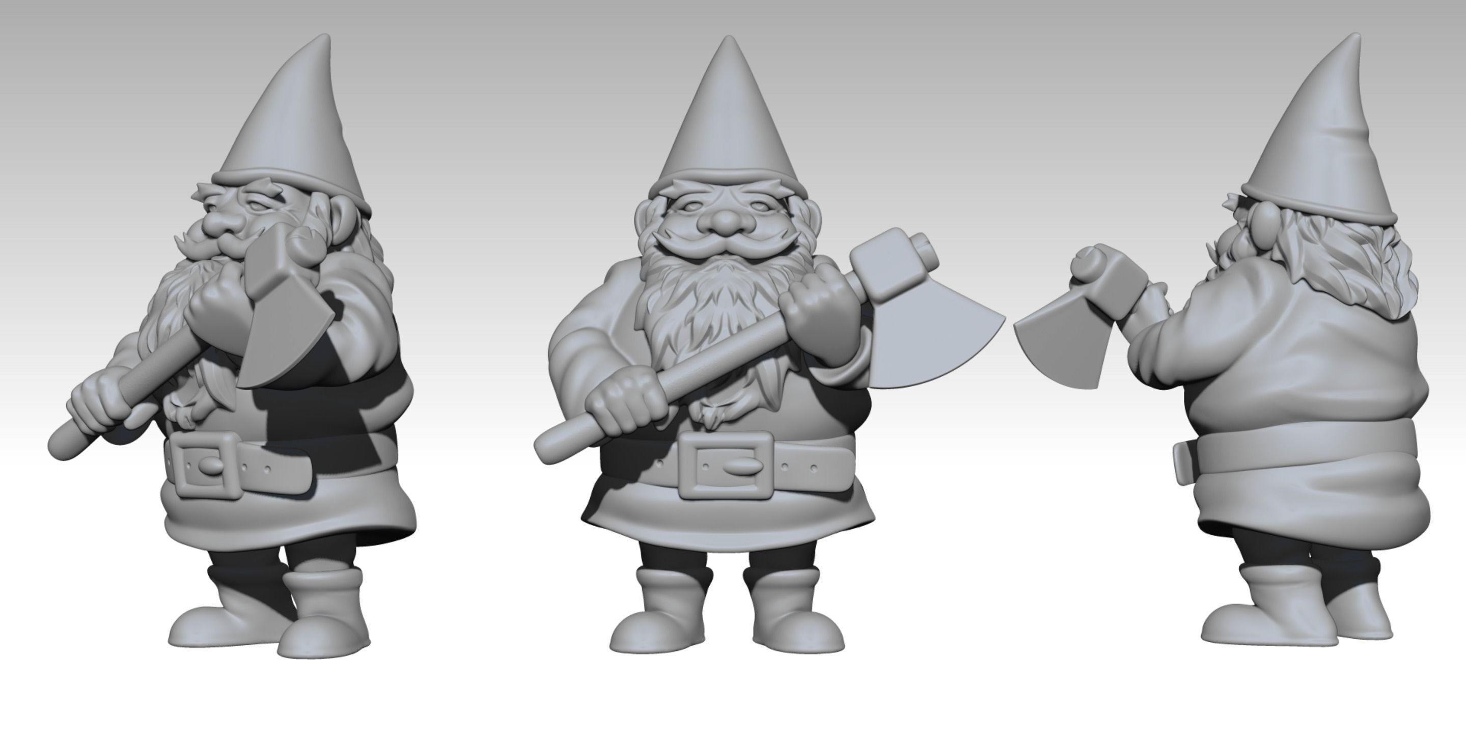 Garden Gnome David Gnomo 3D print model_6