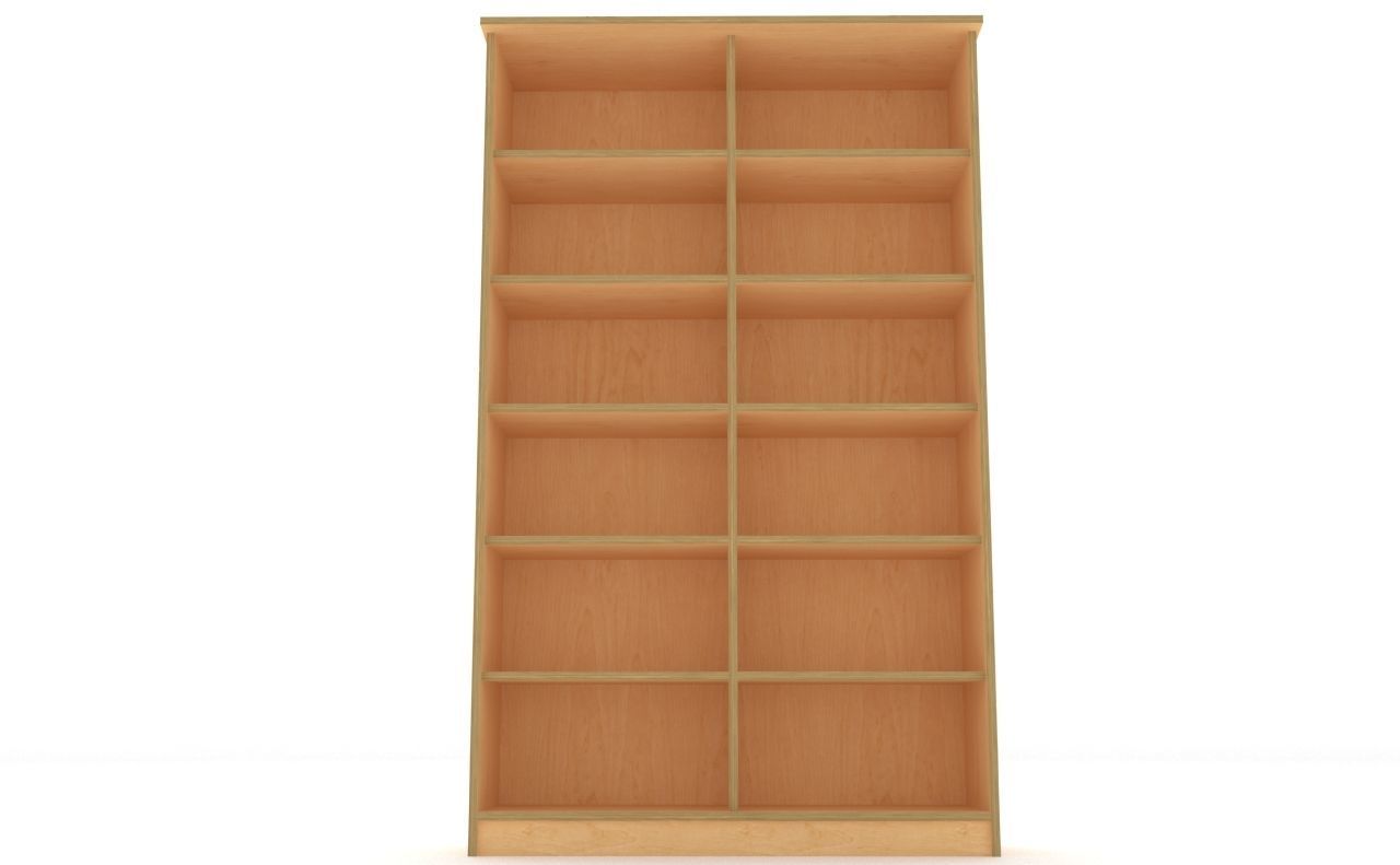 lowpoly bookshelf 2 plywood Low-poly 3D model_16