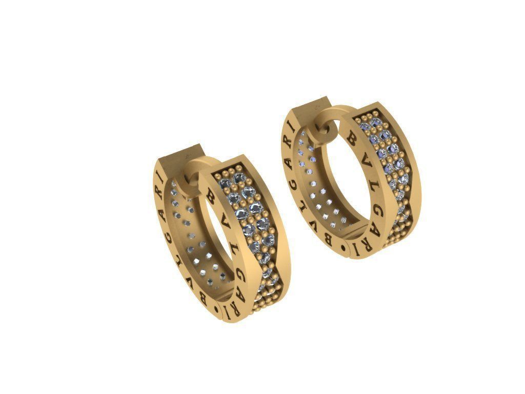 Bvlgari earrings 3D model_6