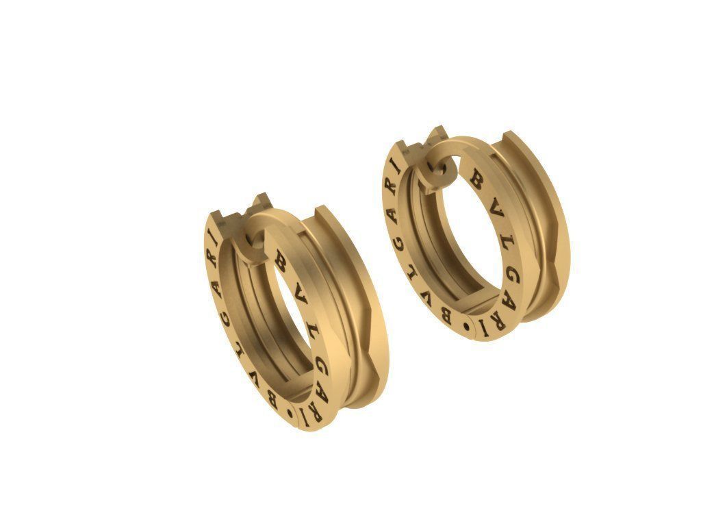 Bvlgari earrings 3D model_5