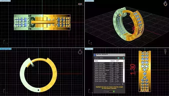 Bvlgari earrings 3D model
