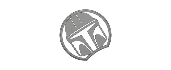 Mickey Mouse slide on Ear with Star Wars Mandalorian Helmet like