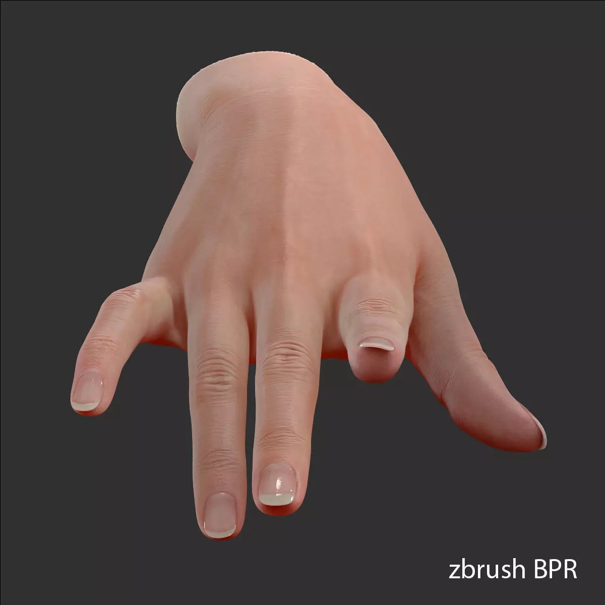 Realistic Female Hand Low-poly 3D model