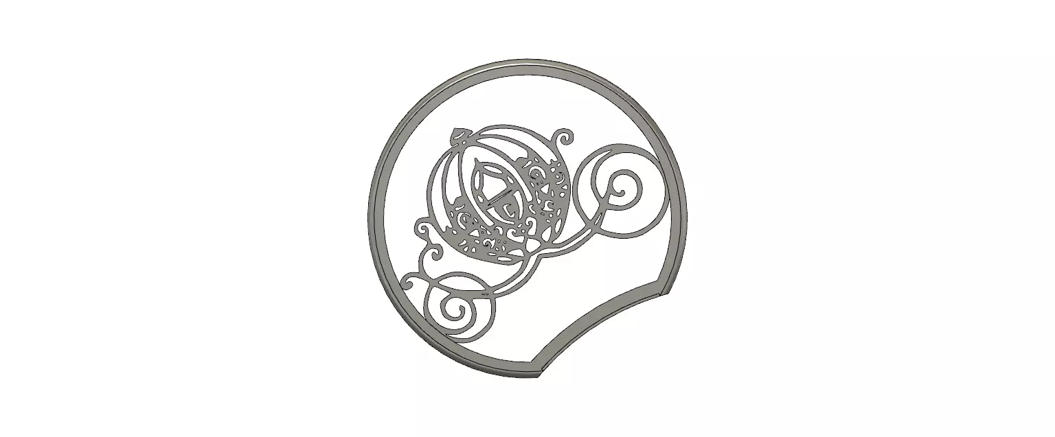 Mickey Mouse Headband Slide on Cinderella Cinderellas Carriage 3D print model_0