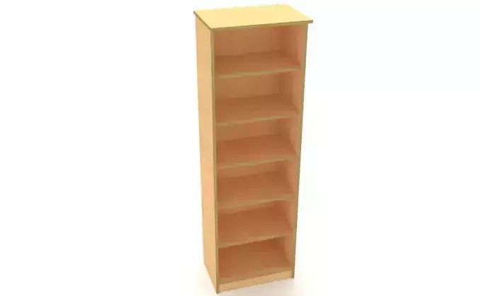 lowpoly bookshelf 1 plywood