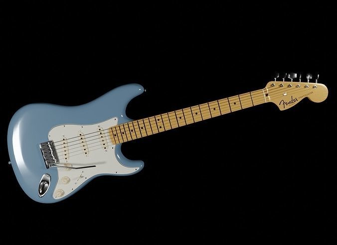 Fender Stratocaster Sonic Blue 3D model