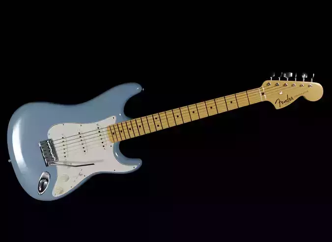 Fender Stratocaster Sonic Blue 3D model