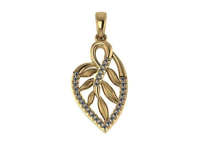 Gold necklace 3D model