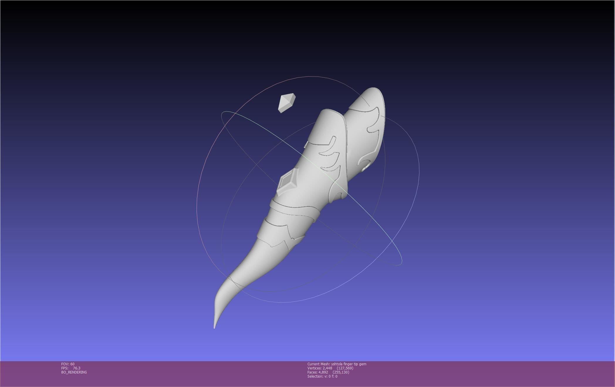 Final Fantasy XIV Yshtola Fingerpiece Printable Model 3D print model_4