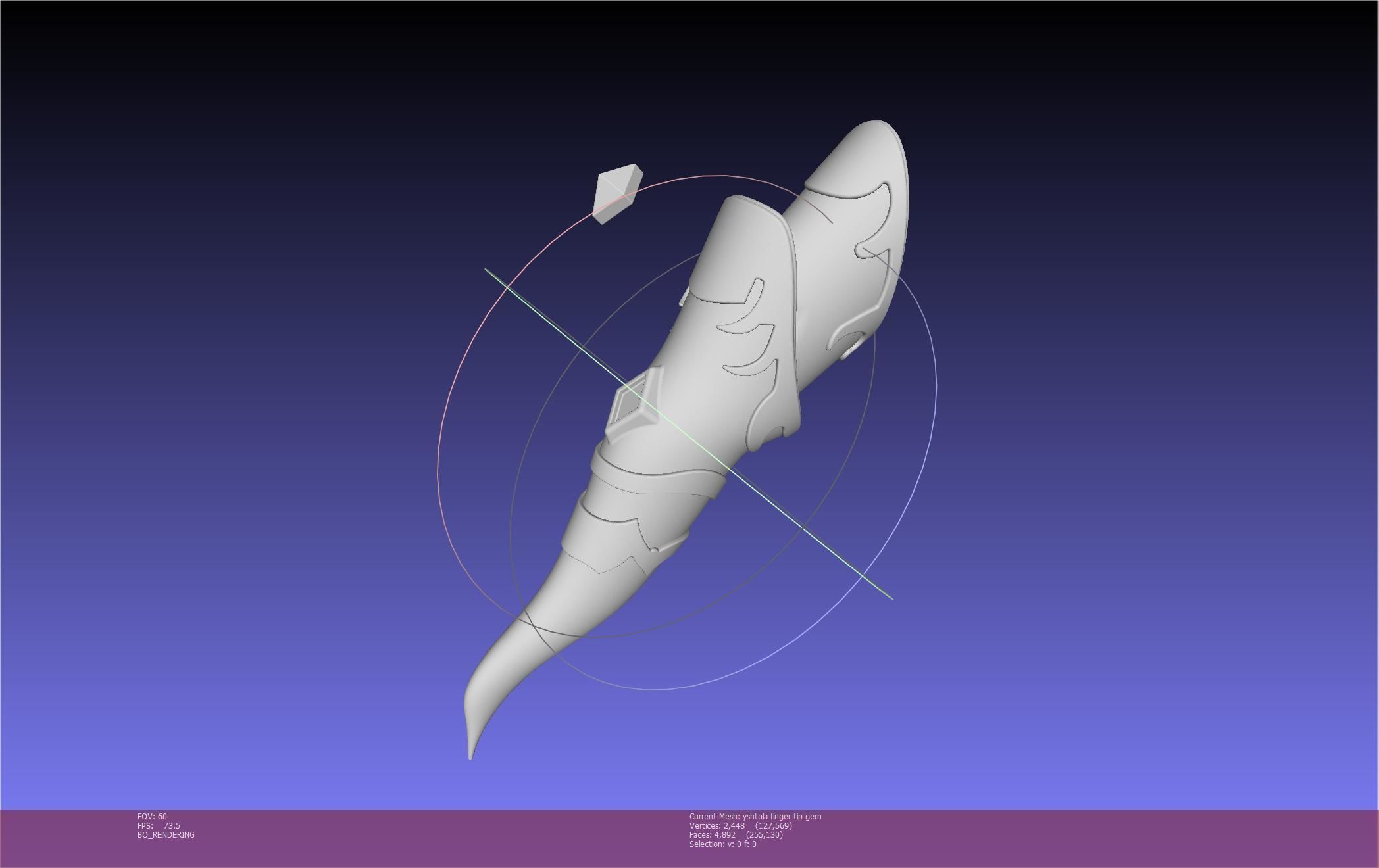 Final Fantasy XIV Yshtola Fingerpiece Printable Model 3D print model_2
