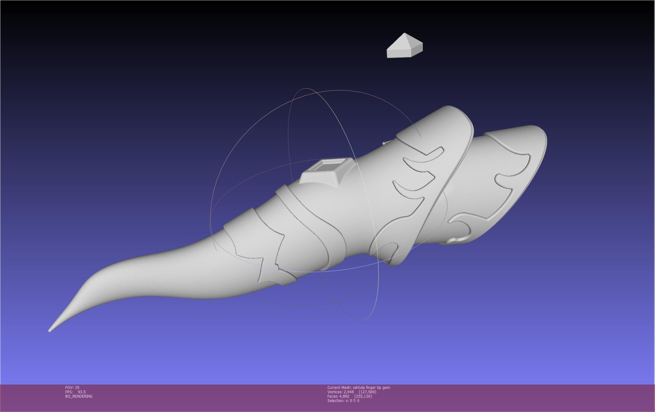 Final Fantasy XIV Yshtola Fingerpiece Printable Model 3D print model_27