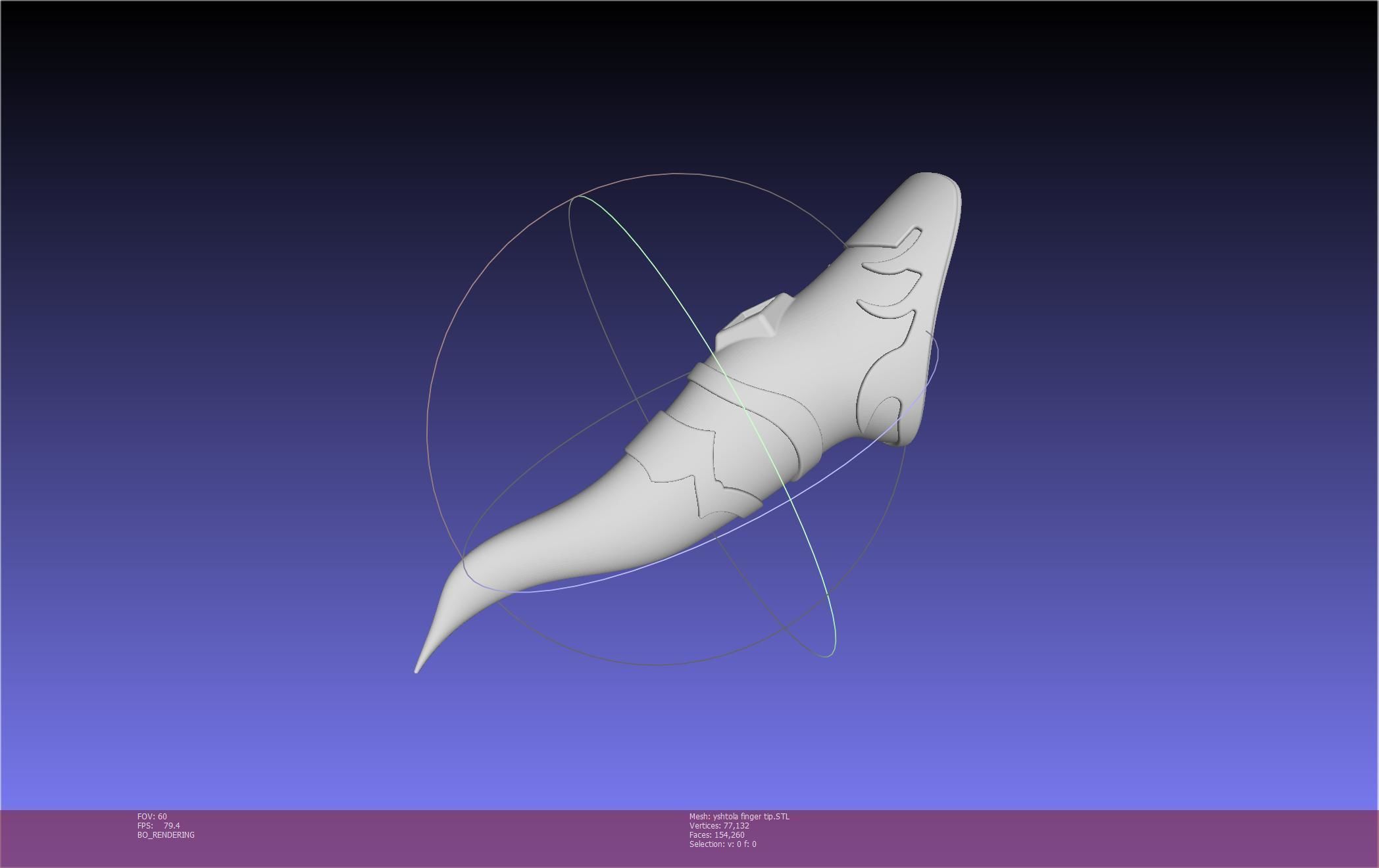 Final Fantasy XIV Yshtola Fingerpiece Printable Model 3D print model_100