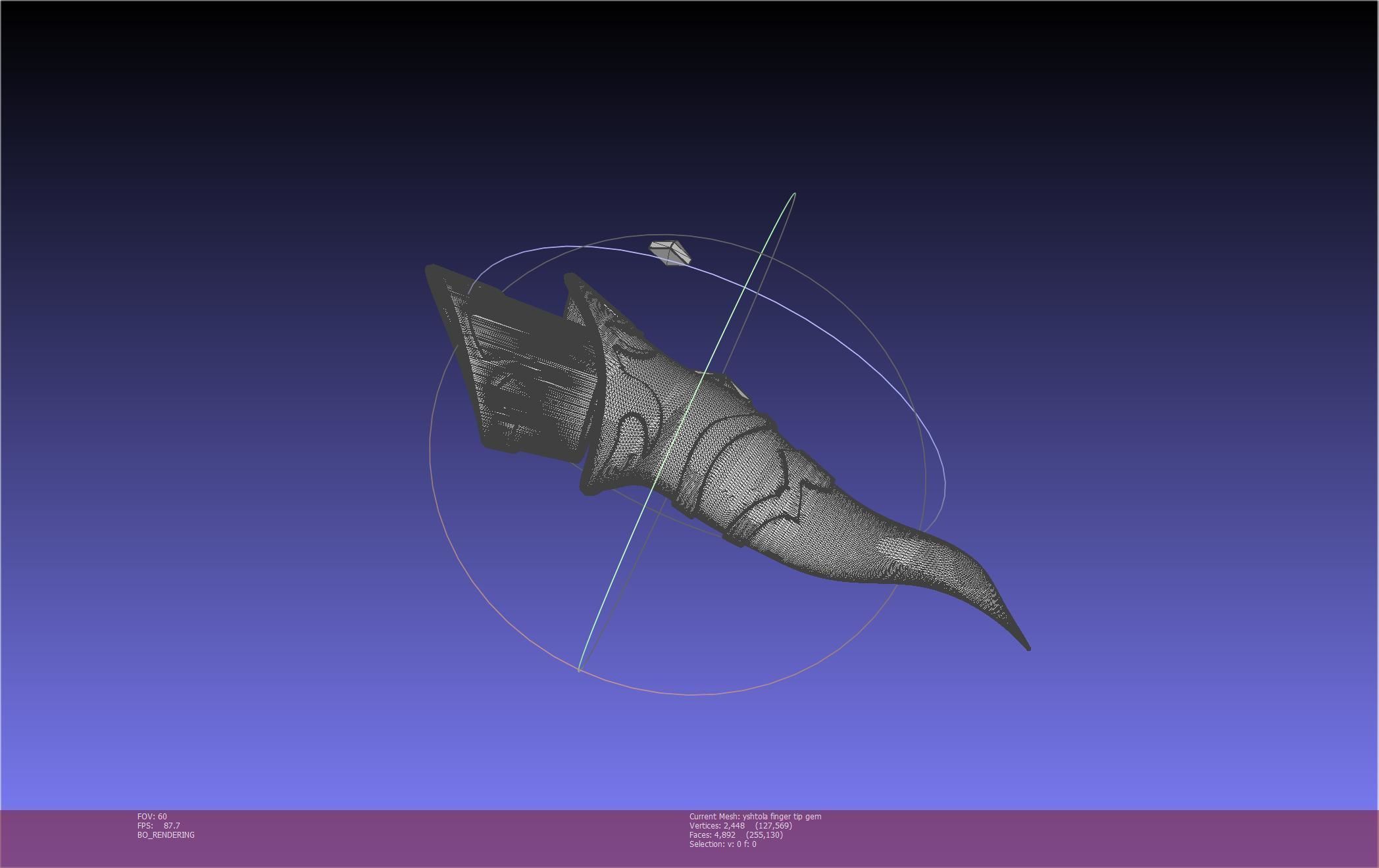 Final Fantasy XIV Yshtola Fingerpiece Printable Model 3D print model_36