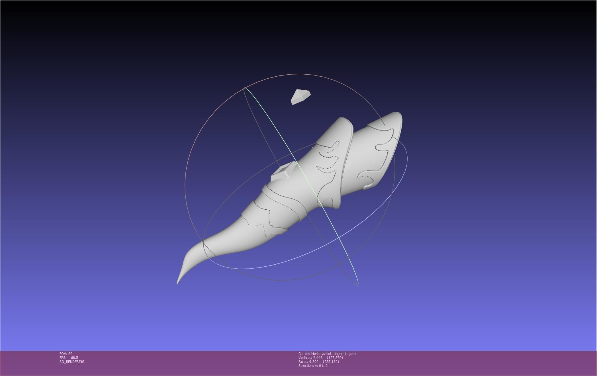 Final Fantasy XIV Yshtola Fingerpiece Printable Model 3D print model_26