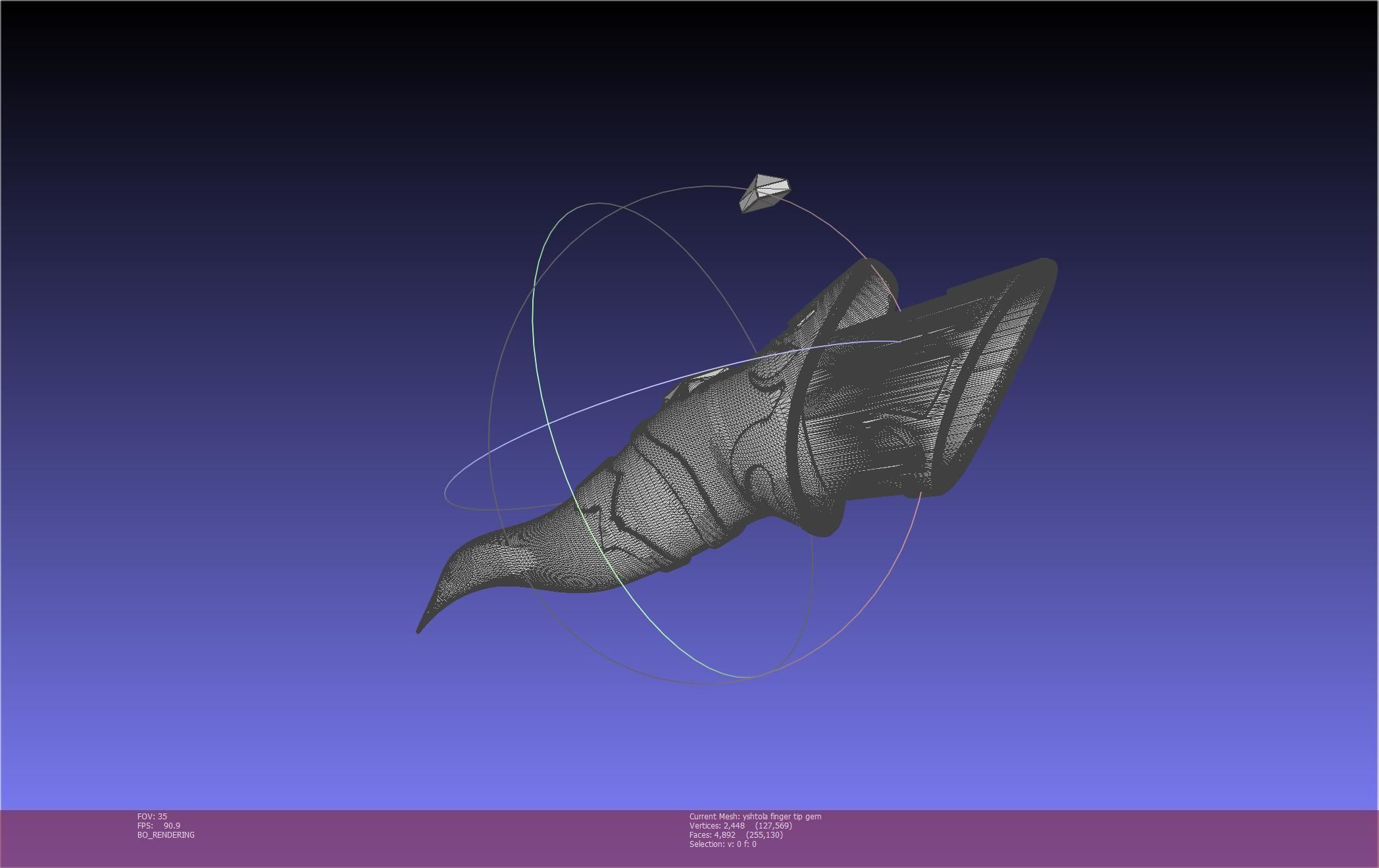 Final Fantasy XIV Yshtola Fingerpiece Printable Model 3D print model_71