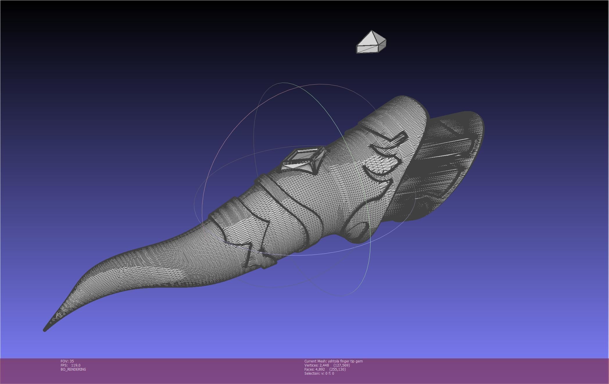 Final Fantasy XIV Yshtola Fingerpiece Printable Model 3D print model_64