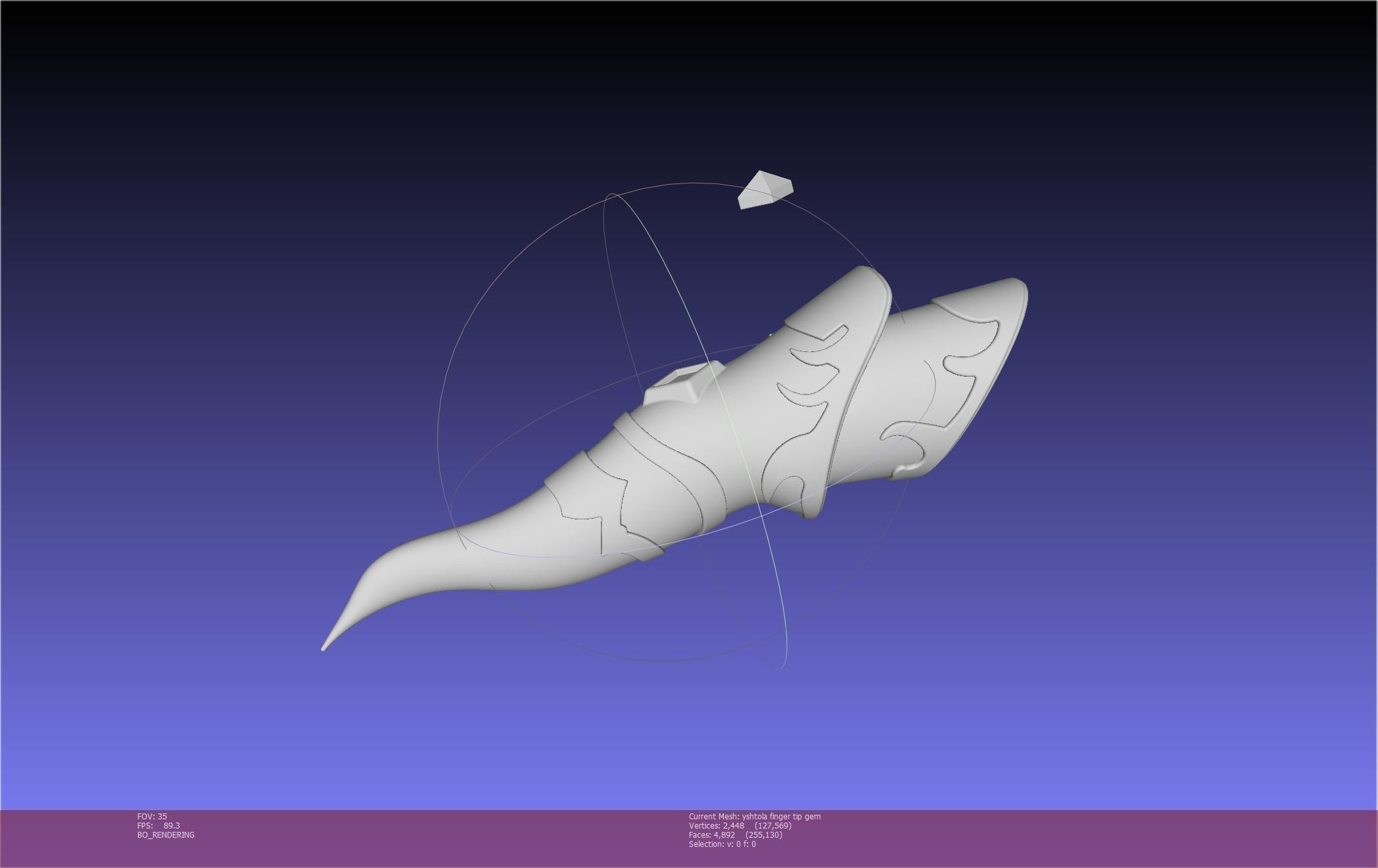 Final Fantasy XIV Yshtola Fingerpiece Printable Model 3D print model_73