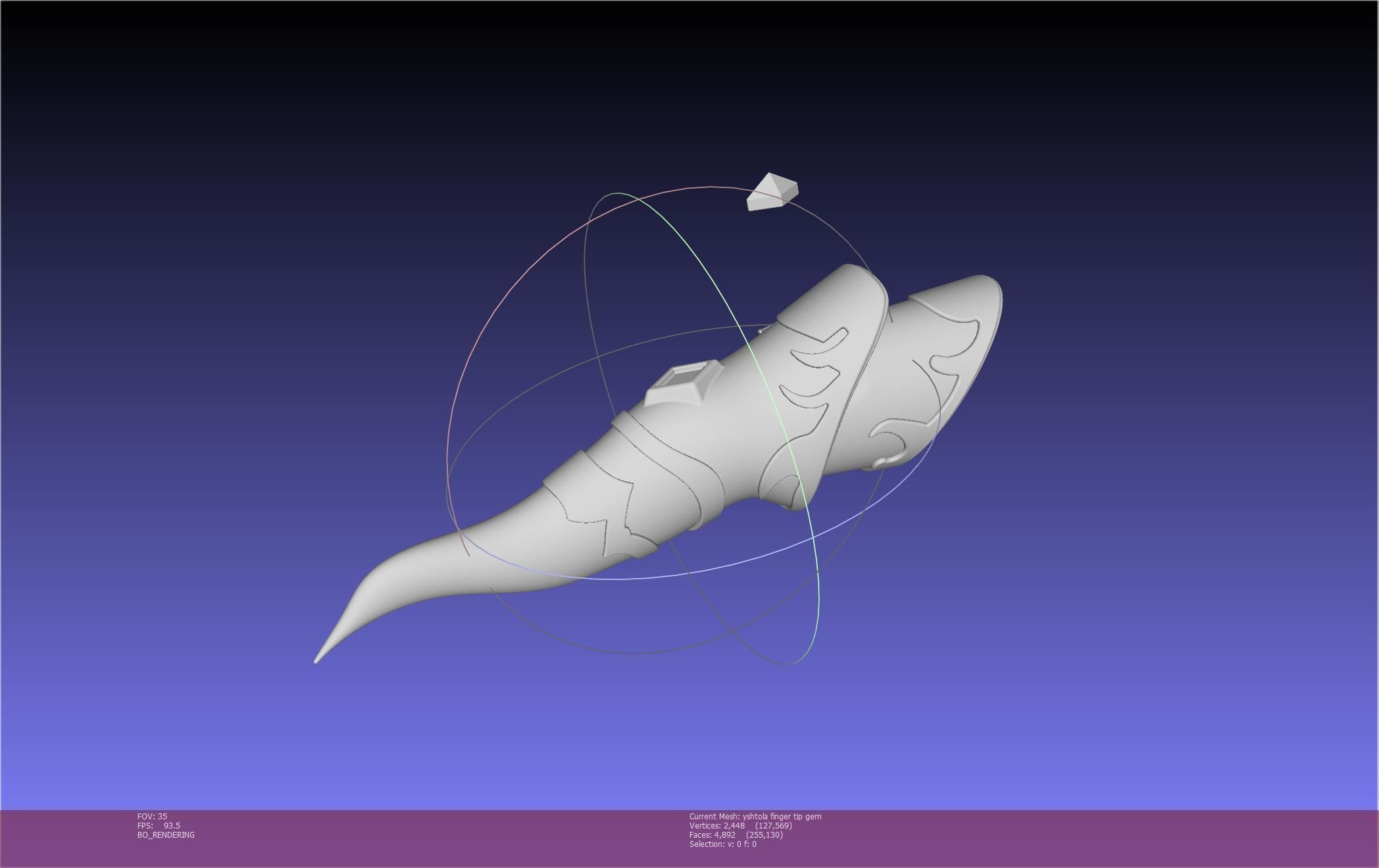 Final Fantasy XIV Yshtola Fingerpiece Printable Model 3D print model_74