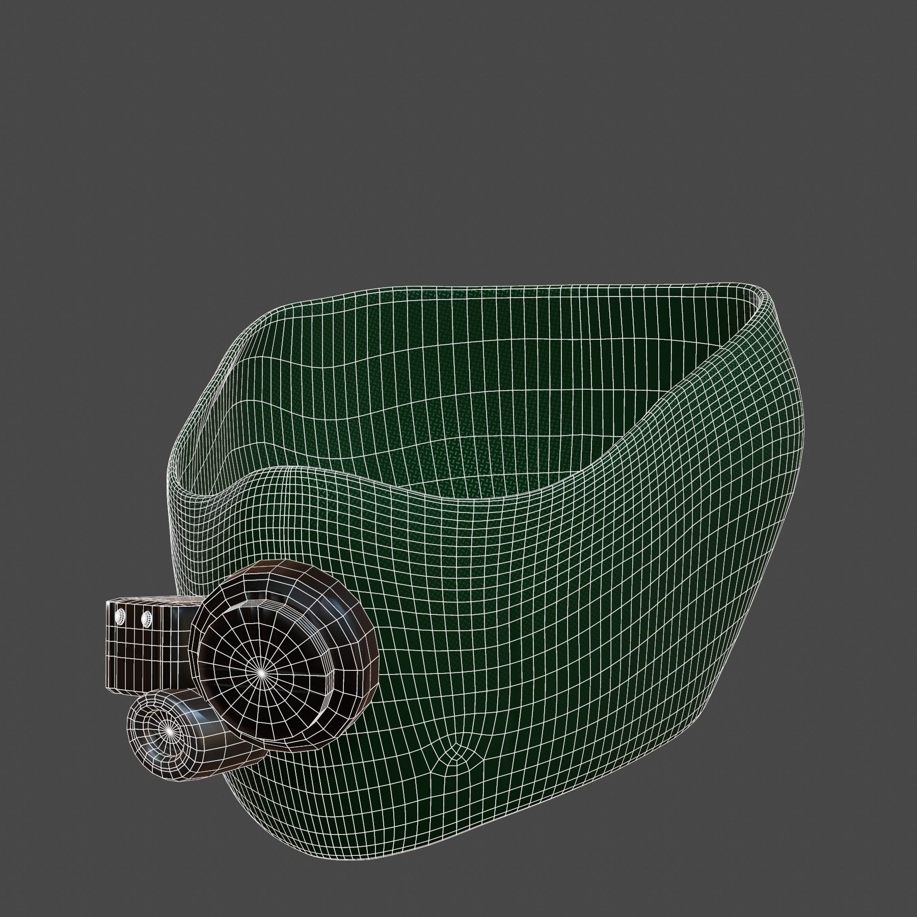 Gas mask helmet 3d model scifi Low-poly Low-poly 3D model_8