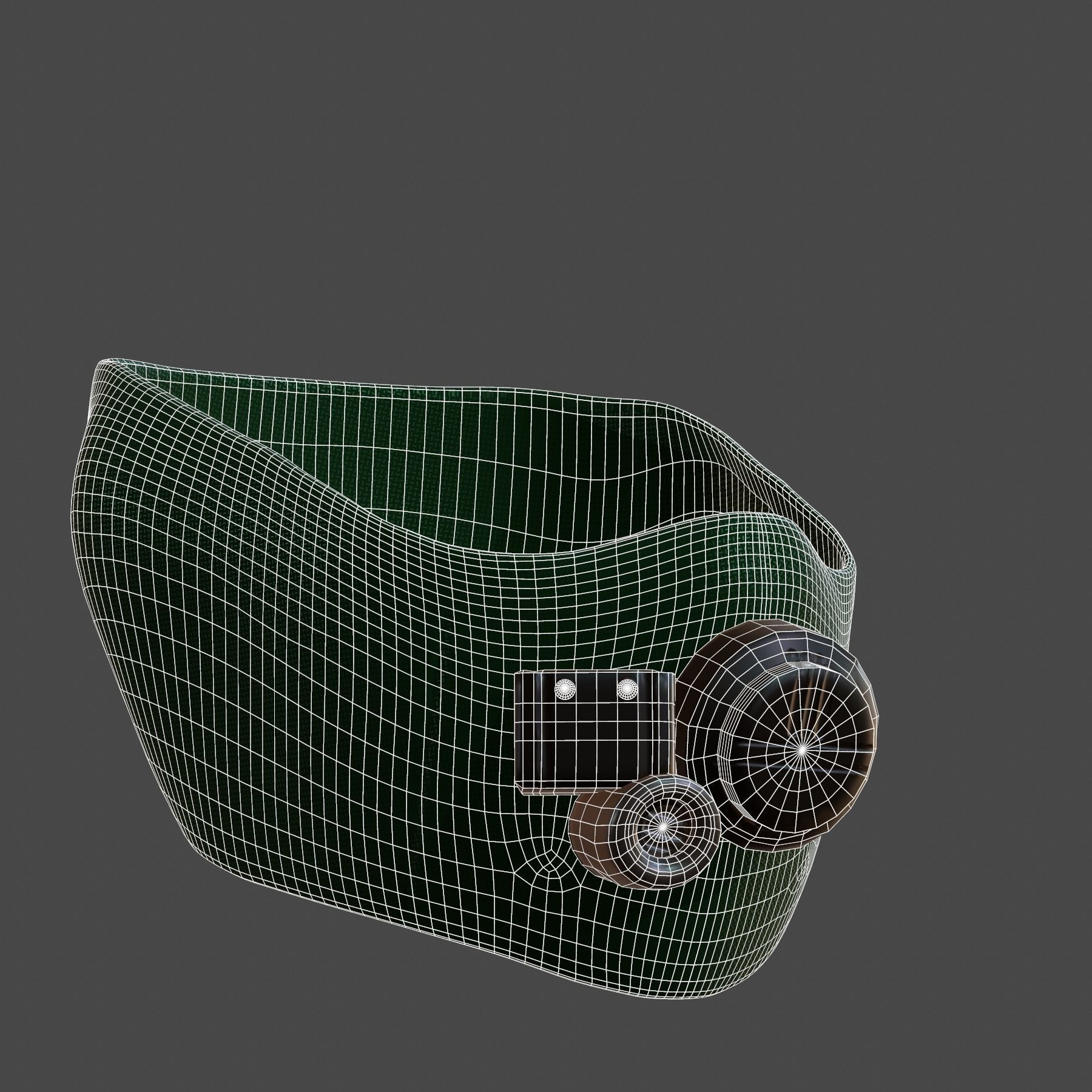 Gas mask helmet 3d model scifi Low-poly Low-poly 3D model_3