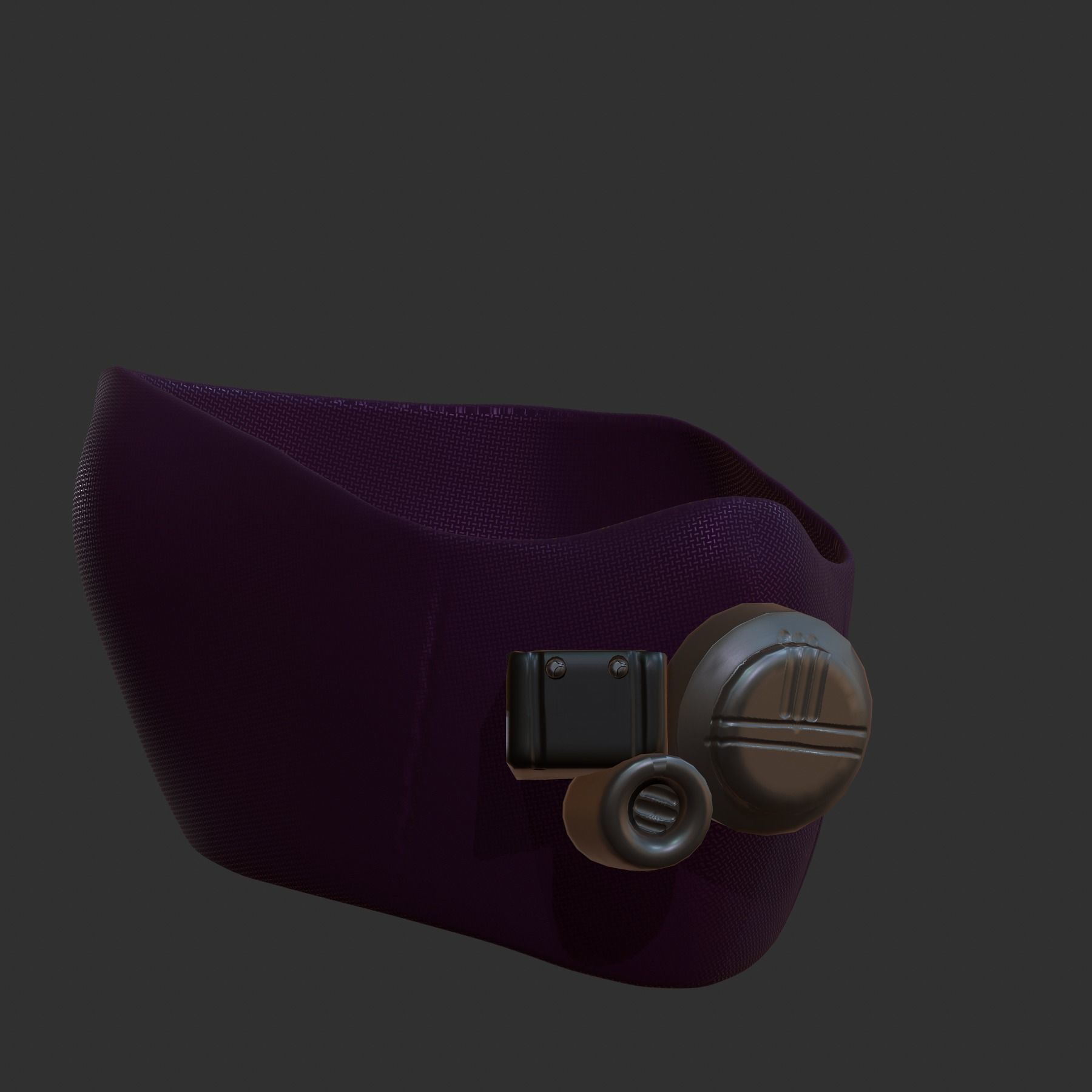Gas mask helmet 3d model scifi Low-poly  Low-poly 3D model_3