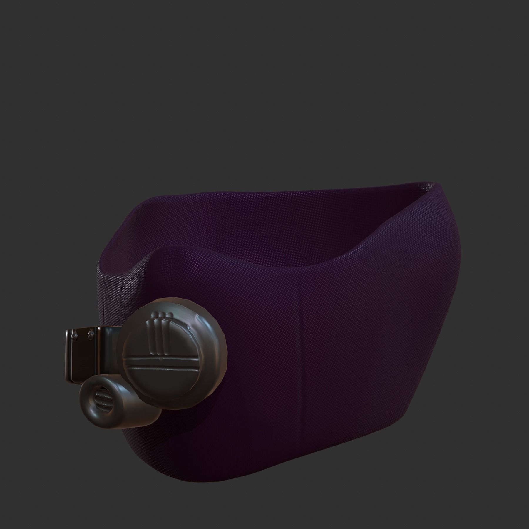 Gas mask helmet 3d model scifi Low-poly  Low-poly 3D model_2
