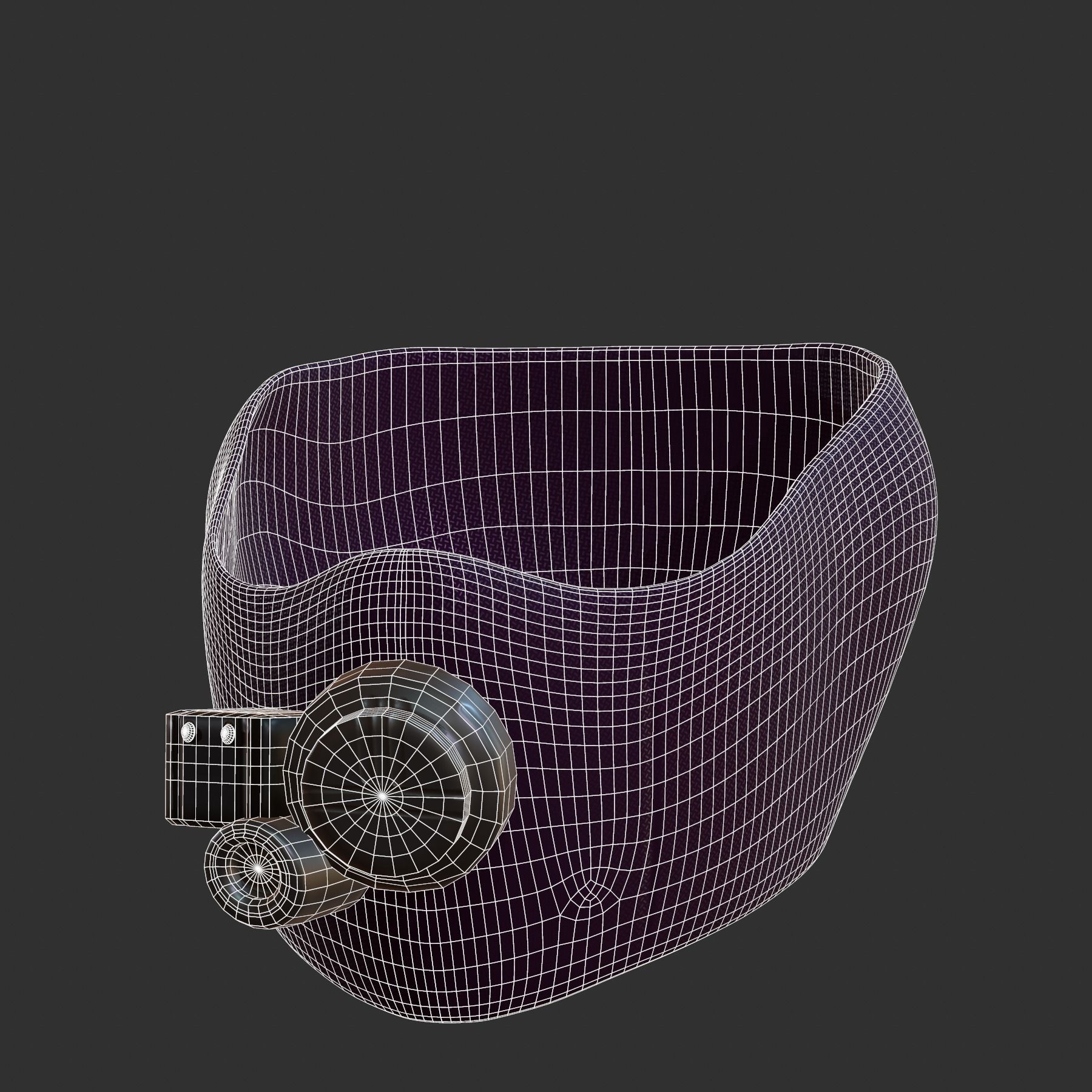 Gas mask helmet 3d model scifi Low-poly  Low-poly 3D model_8