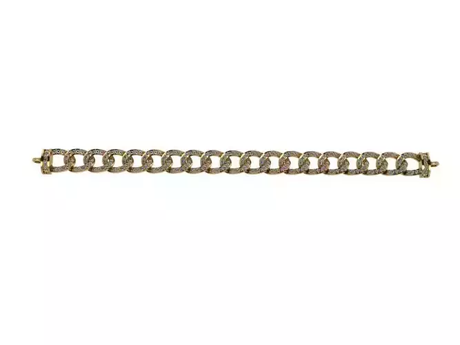 Chain gold curb link bracelet