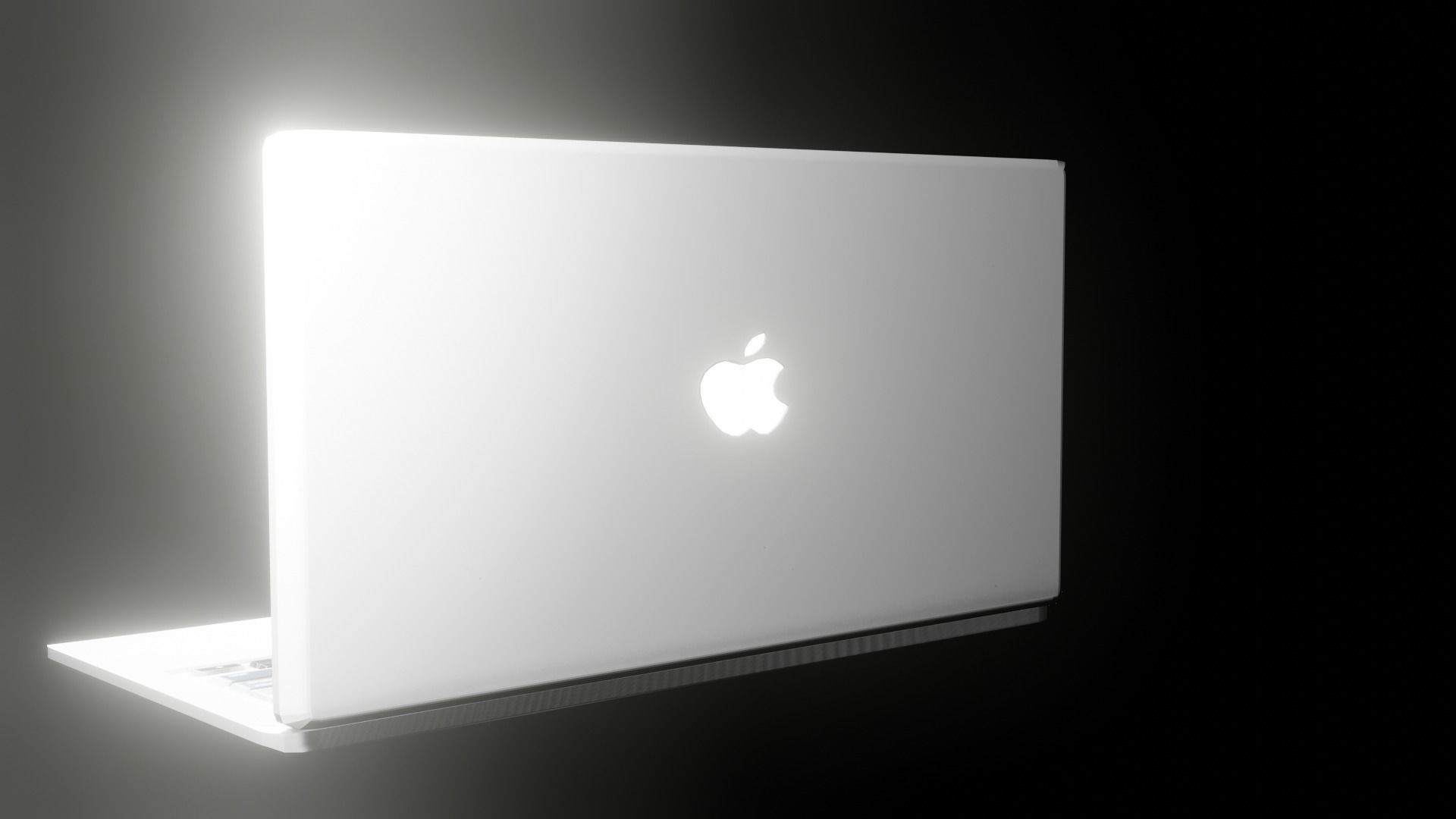Laptop Macbook Air Lowpoly  Low-poly 3D model_2