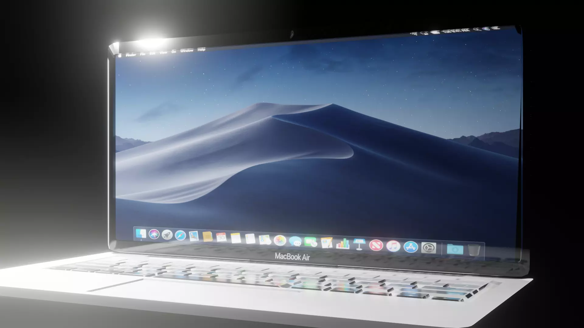 Laptop Macbook Air Lowpoly  Low-poly 3D model_0