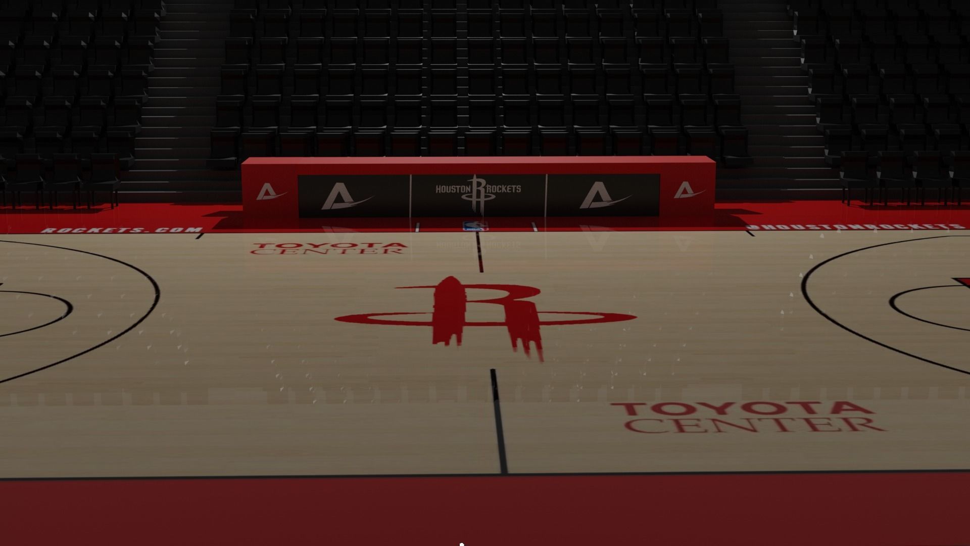 Basketball Stadium With Houston Rockets Texture free VR / AR / low-poly ...