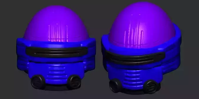 helmet high poly sculpt 3d printable ver 7 3D model
