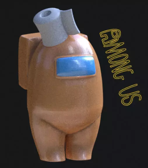 AMONG US TOILET PAPER 3D print model