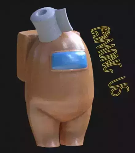 AMONG US TOILET PAPER 3D print model