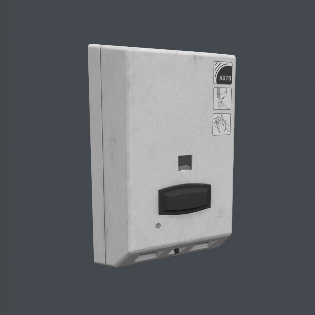 Soap Dispenser Low-poly 3D model_1