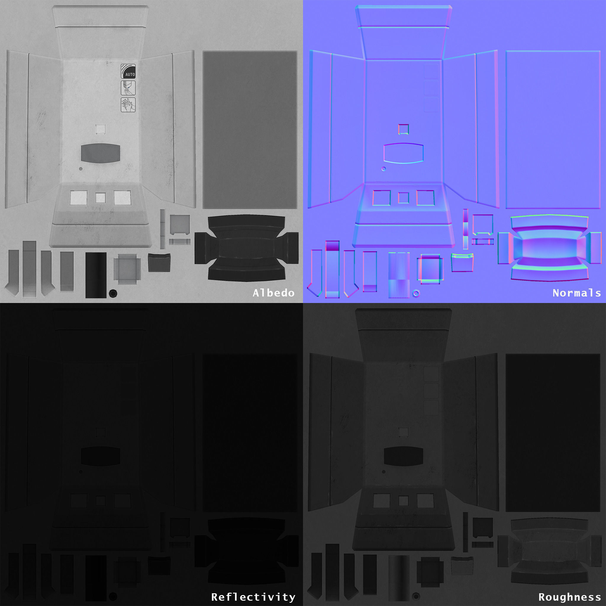 Soap Dispenser Low-poly 3D model_6