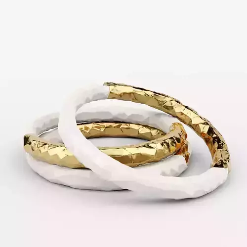 Enamel and Gold Plated Bangle 3D model