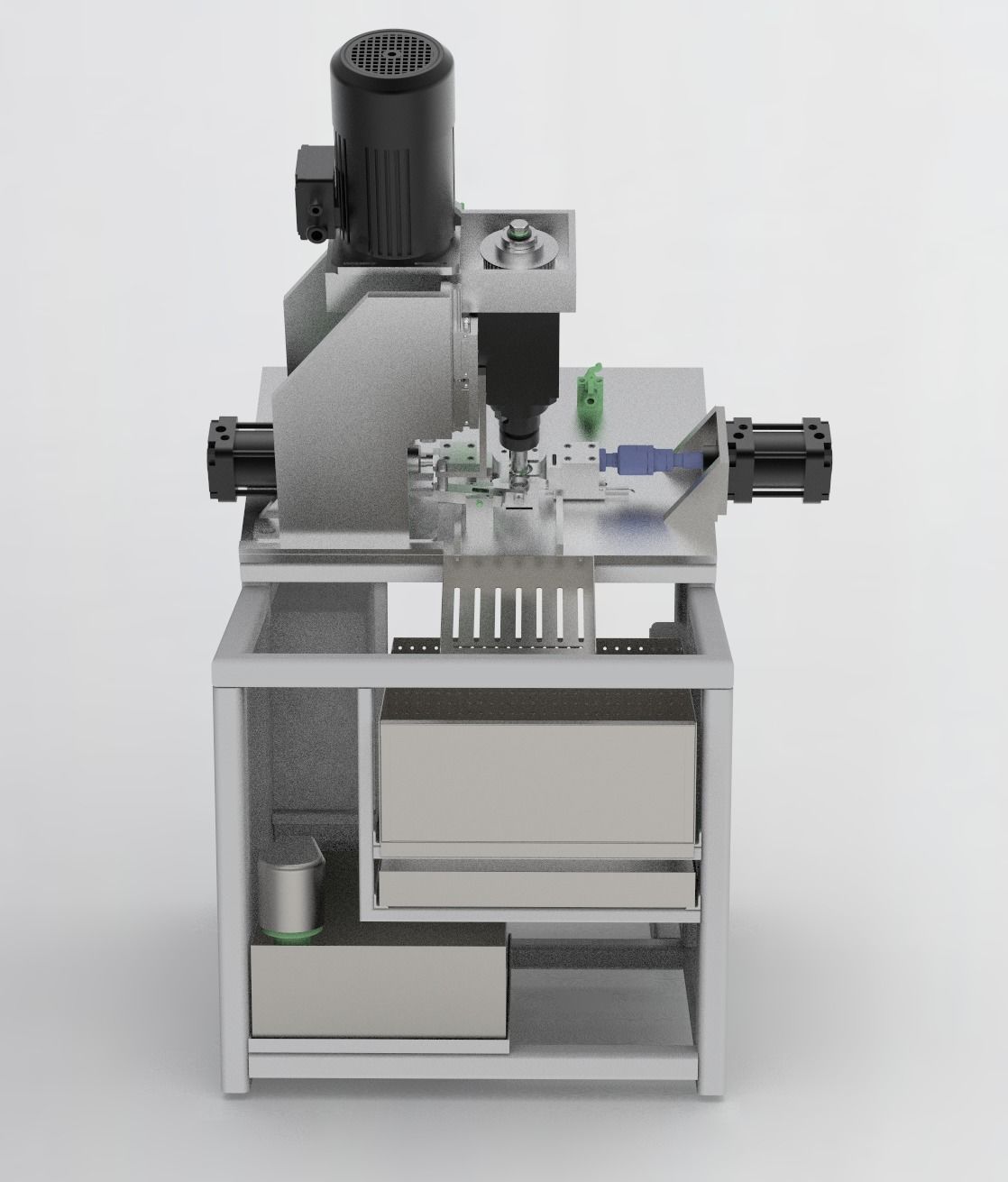 Round product drilling and chamfering machine 3D model_3