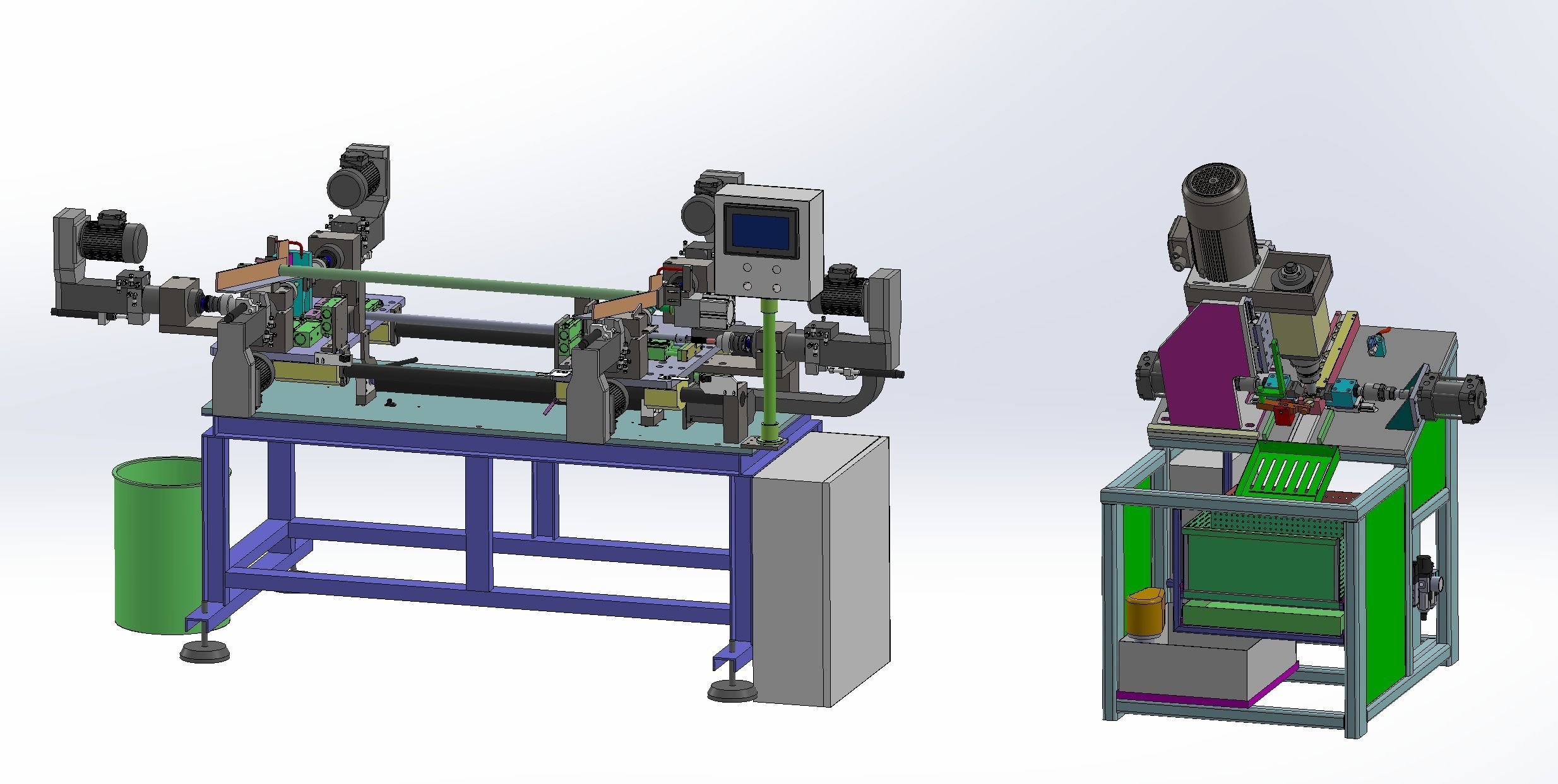 Round product drilling and chamfering machine 3D model_5