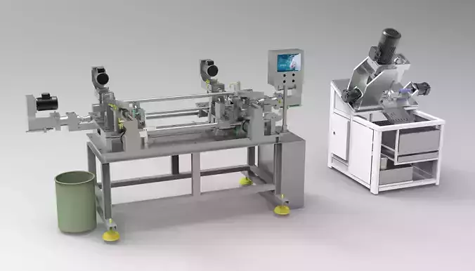 Round product drilling and chamfering machine