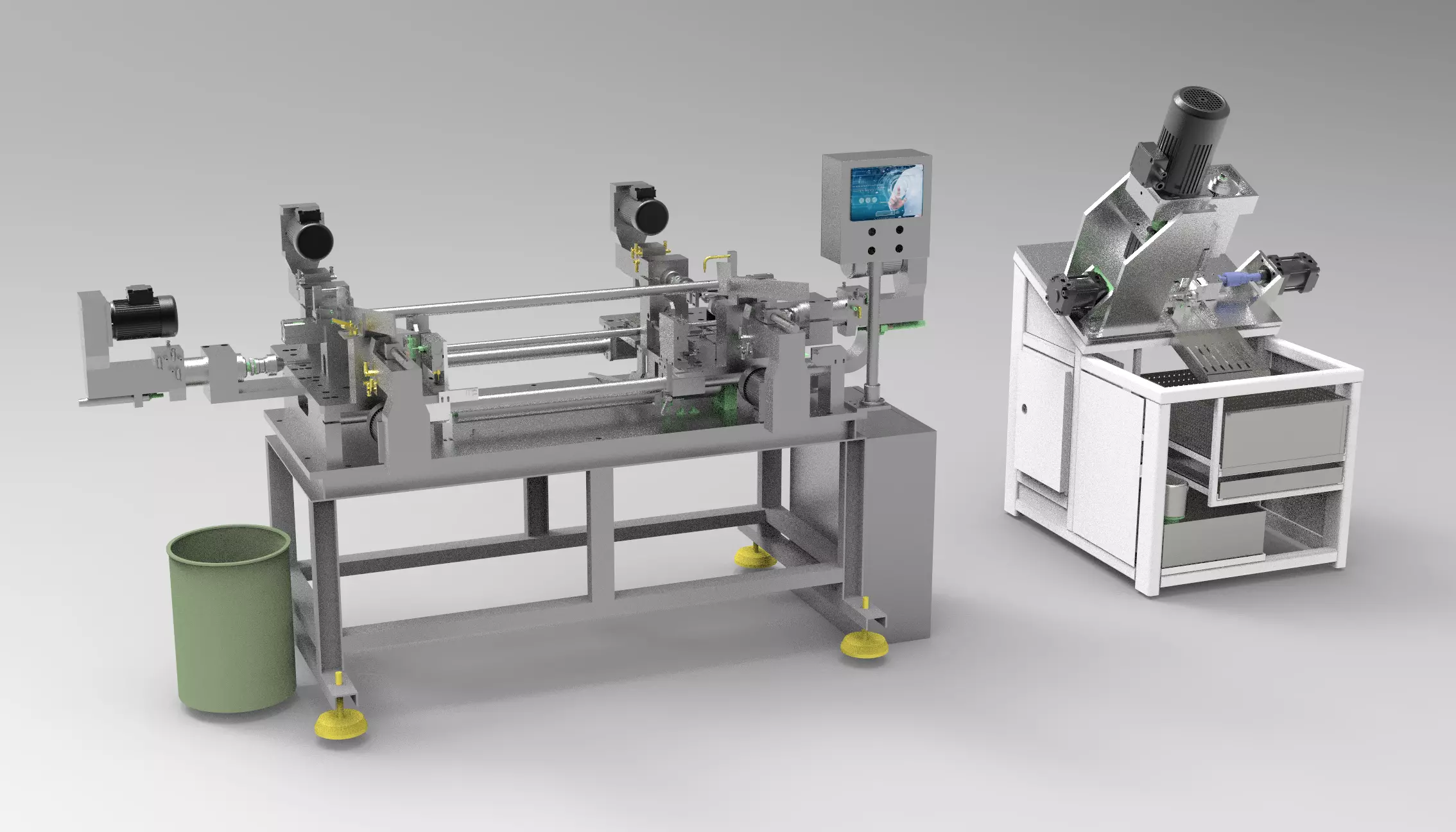 Round product drilling and chamfering machine 3D model_0