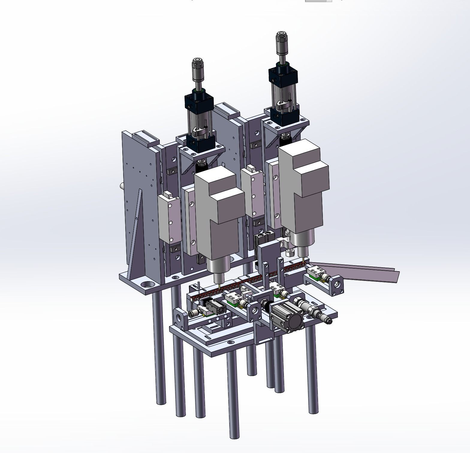 Round product drilling and chamfering machine 3D model_13