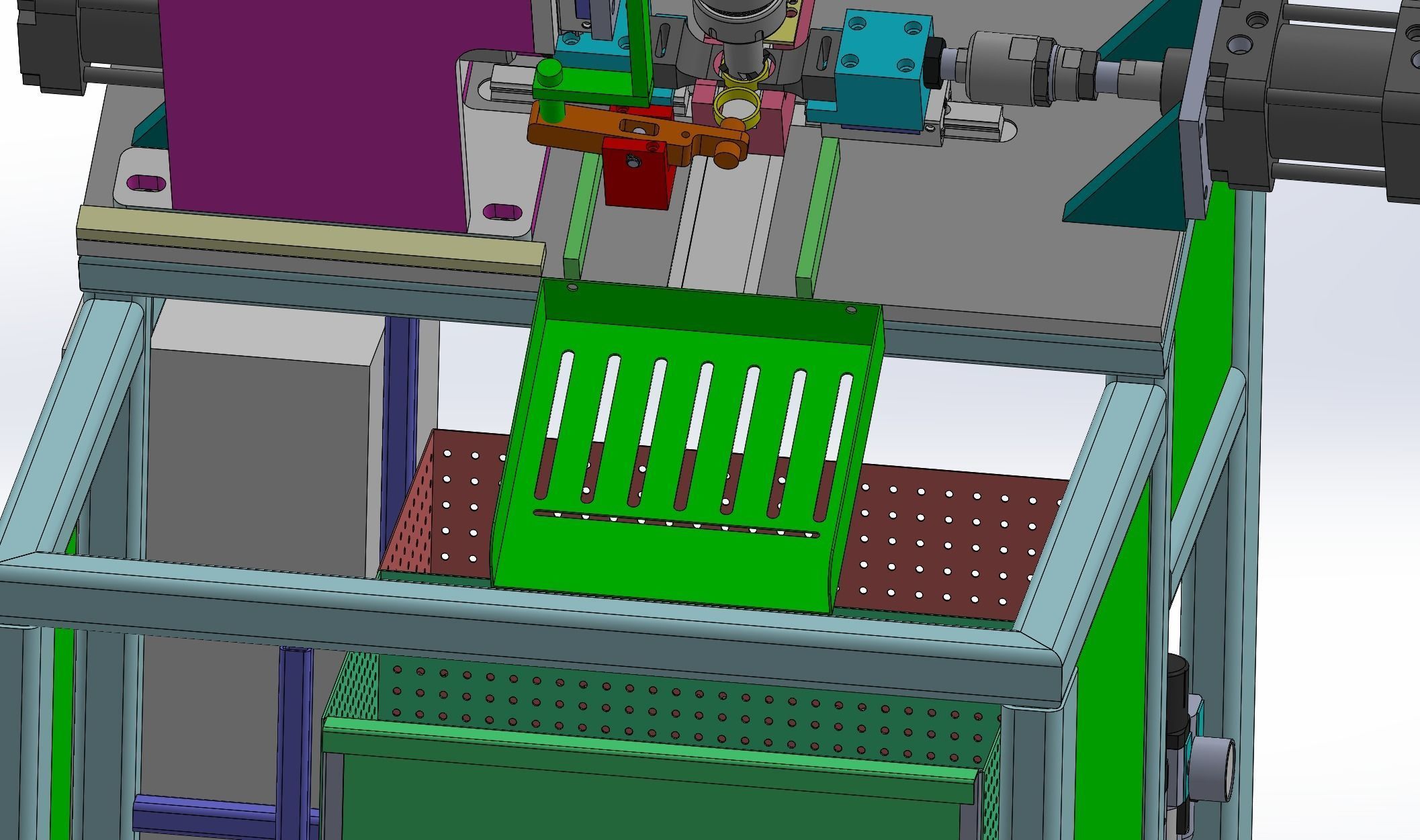 Round product drilling and chamfering machine 3D model_26