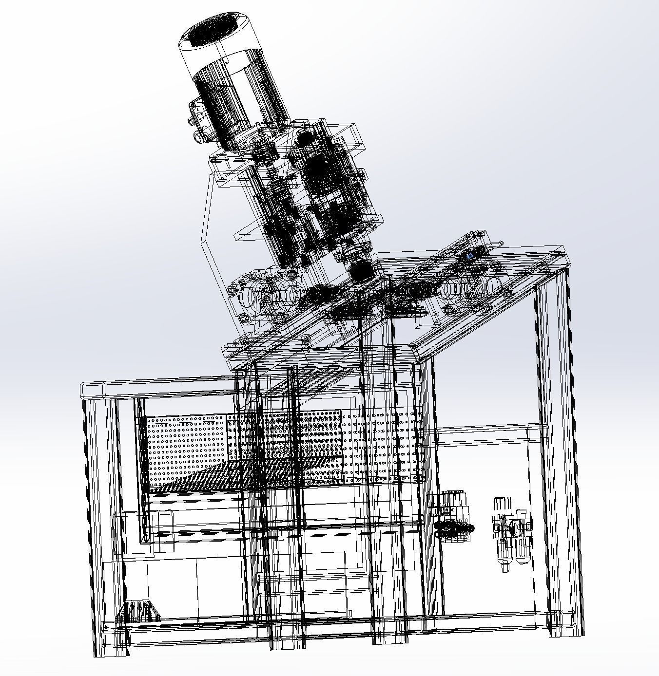 Round product drilling and chamfering machine 3D model_25